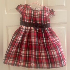 Carter's Red Black Plaid Holiday or Christmas Dress‎ 18 months